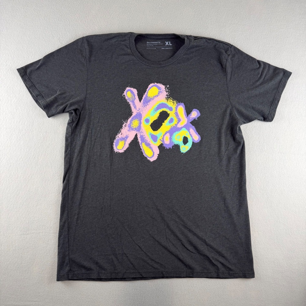 Cotton Bureau Mens XL Graphic T-Shirt Charcoal Gray Tri-Blend Short Sleeve USA